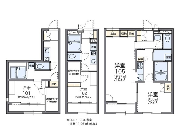 レオパレスドリーム33192の物件間取画像